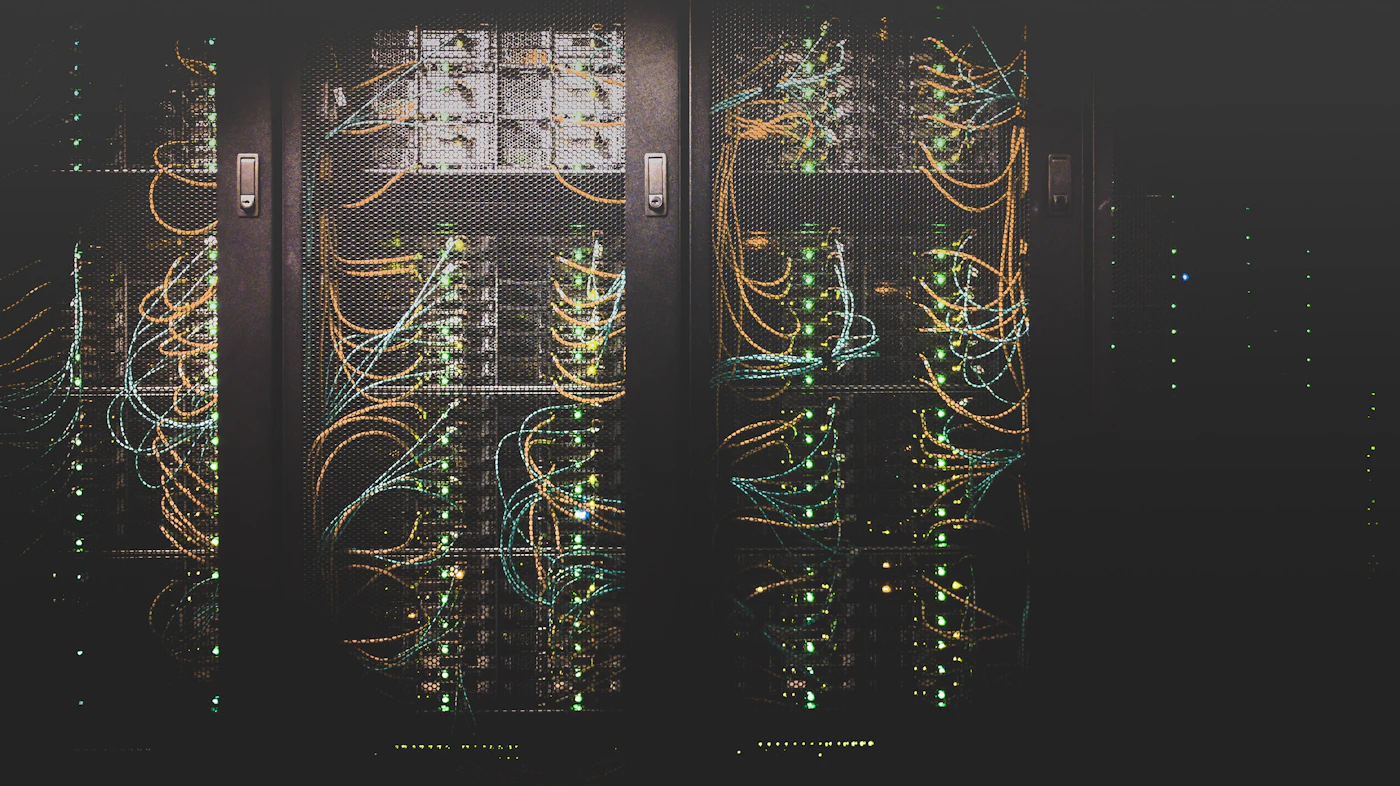 Server racks inside a data centre